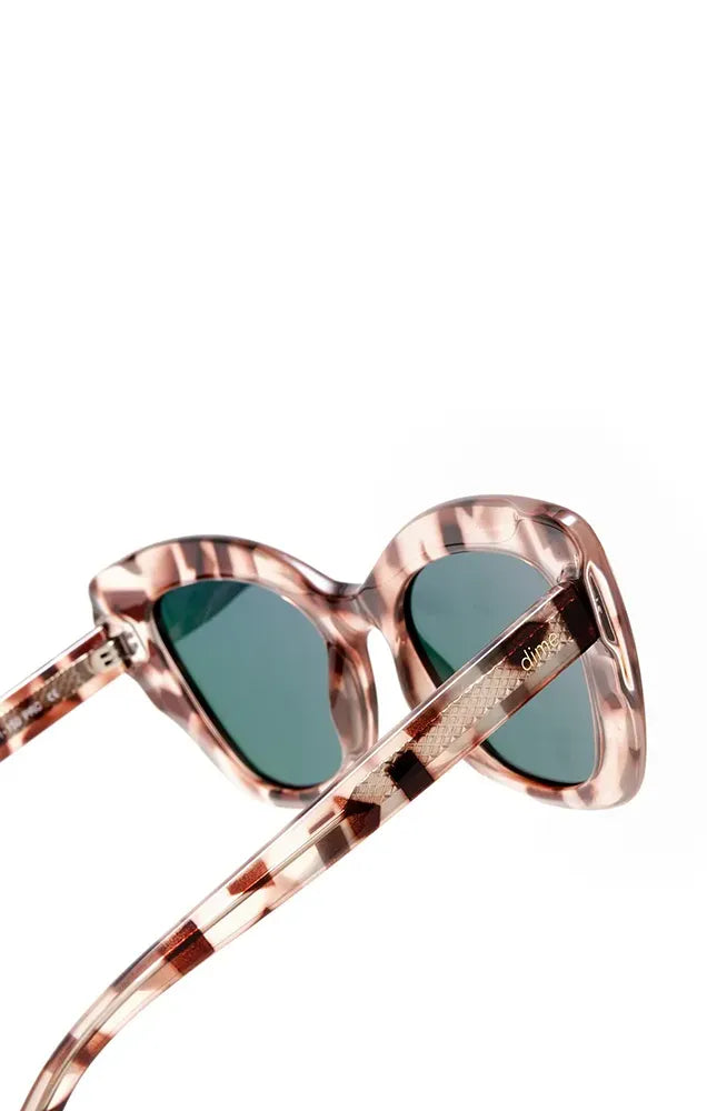 dime. BEVERLY SUNGLASSES IN LIGHT TORTOISE/PINK MIRROR