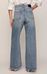 The Head Turner High-Rise Wide Denim in Glimmer