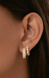 Inside-Out Pavé Huggies