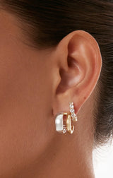 Inside-Out Pavé Huggies
