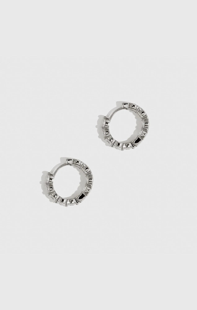 Inside-Out Pavé Huggies
