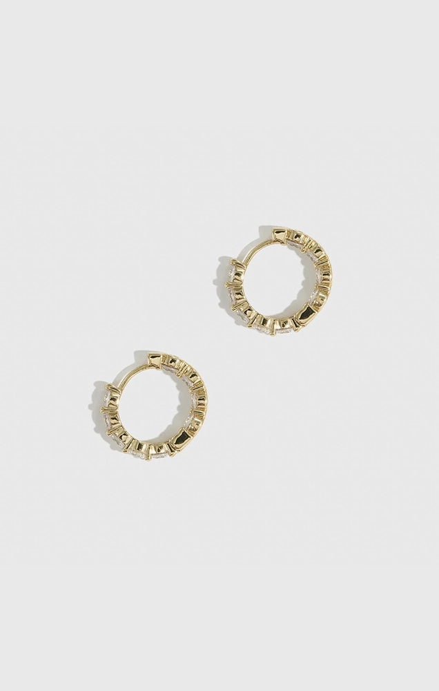 Inside-Out Pavé Huggies