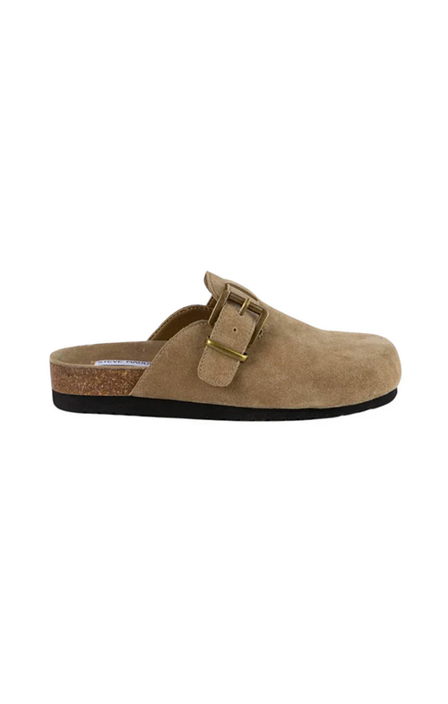 STEVE MADDEN DEACON SLIDE IN TAUPE