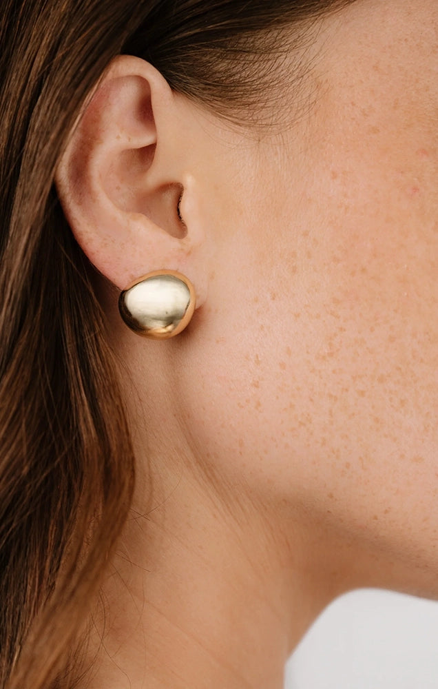 Polished Pebble Stud Earrings