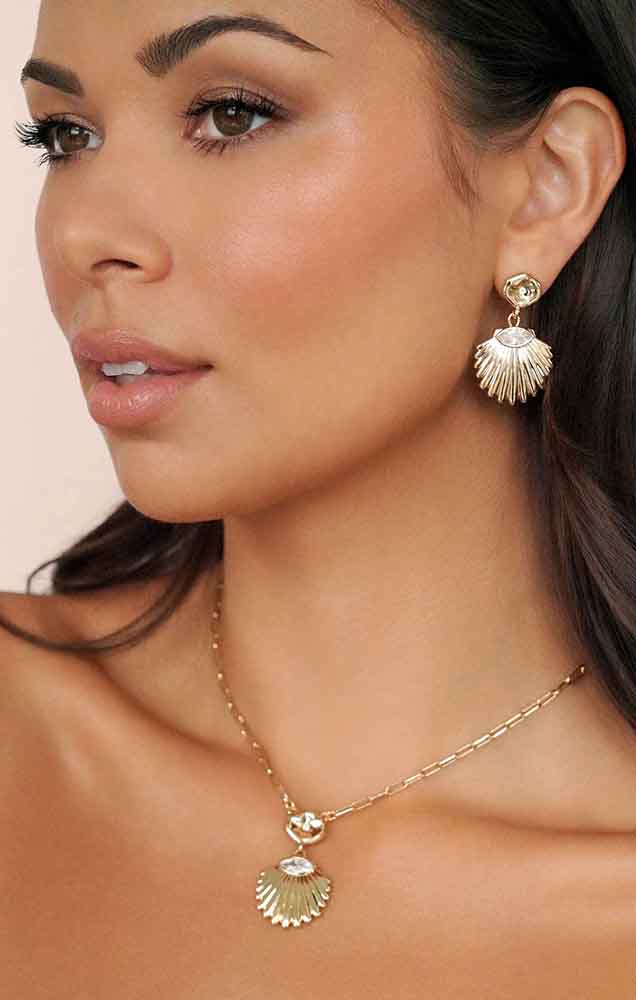 Santorini Shell Drop Earrings