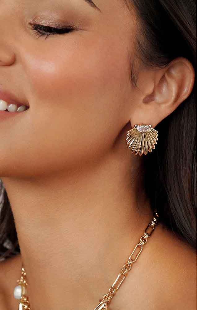 Santorini Shell Studs