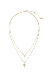 Layered Starburst Crystal Necklace