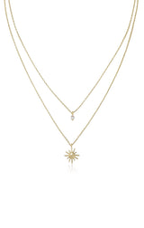 Layered Starburst Crystal Necklace