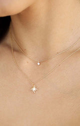 Layered Starburst Crystal Necklace