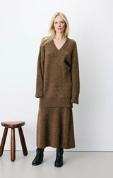 Airina Oversized V-Neck Knit Dress