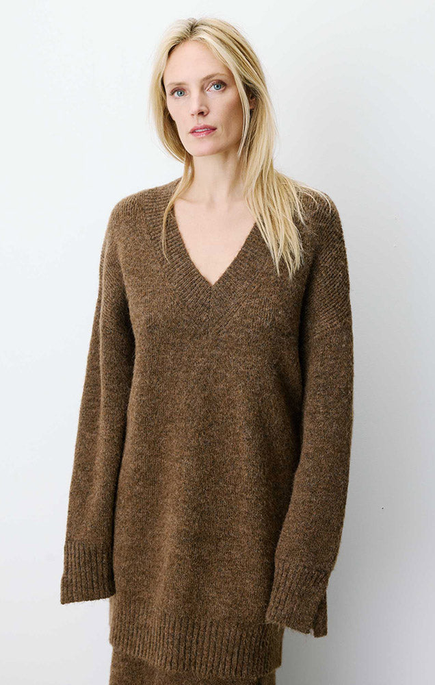 Airina Oversized V-Neck Knit Dress