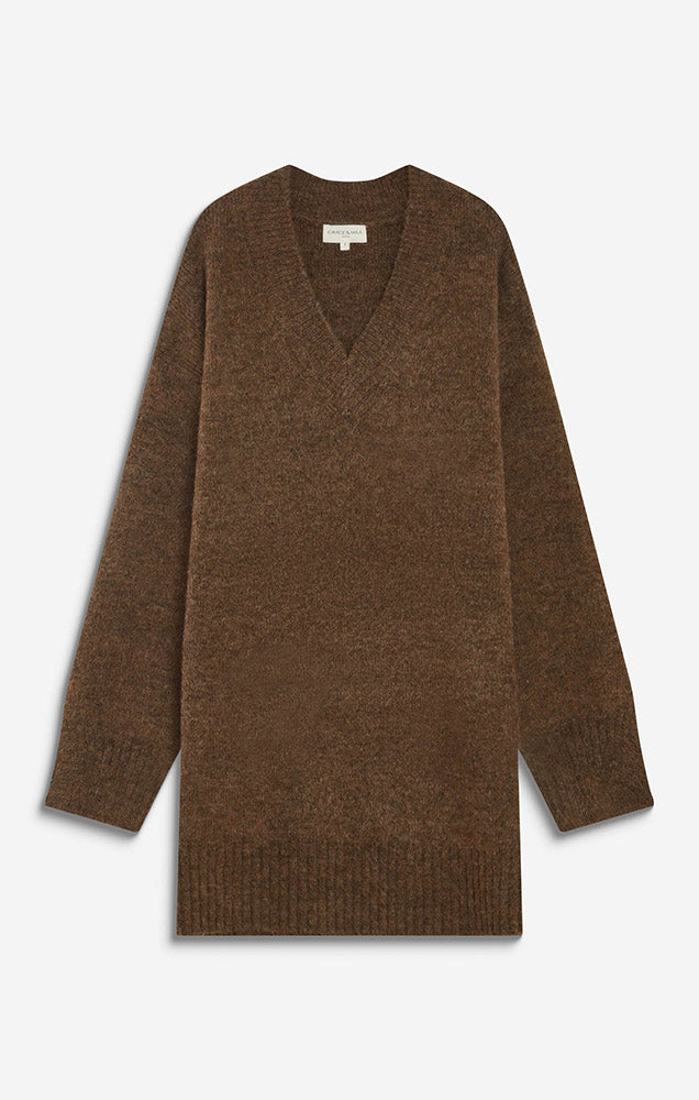 Airina Oversized V-Neck Knit Dress