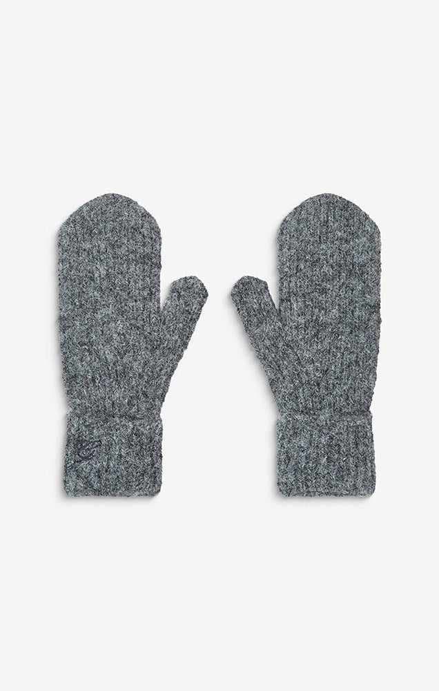 Acajou Wool Blend Mittens in Anthracite