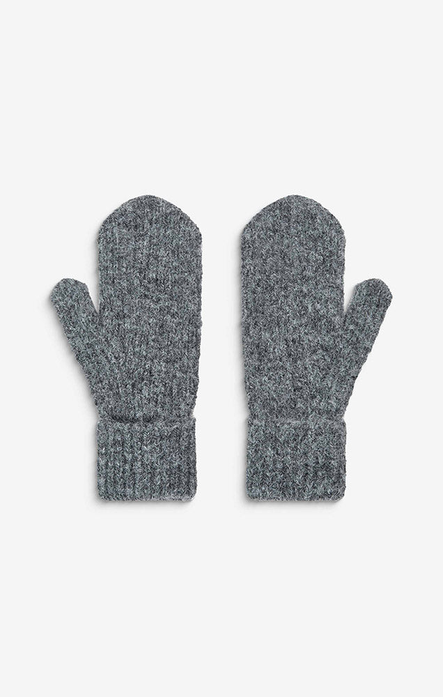 Acajou Wool Blend Mittens in Anthracite