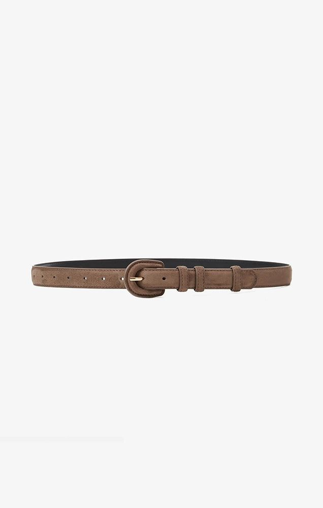 Scotland Suede-Effect Belt in Taupe