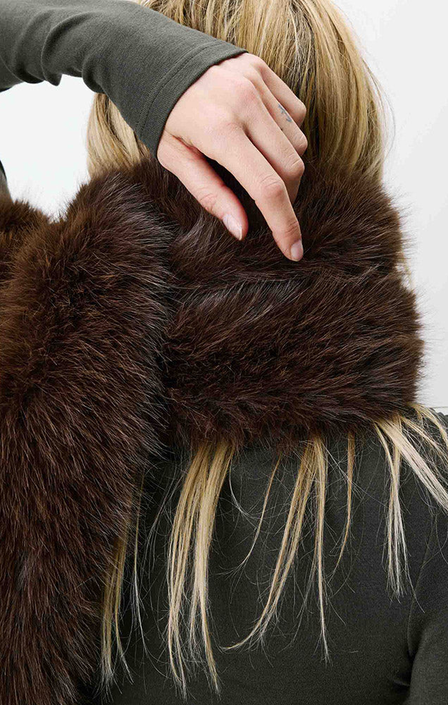Amina Faux Fur Scarf
