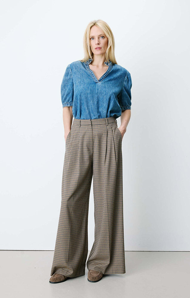 Ayen Houndstooth Tailored Pants