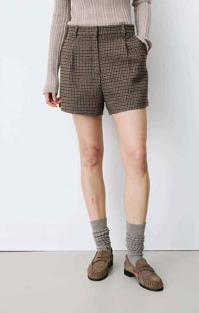 Arsenio Houndstooth Tailored Shorts