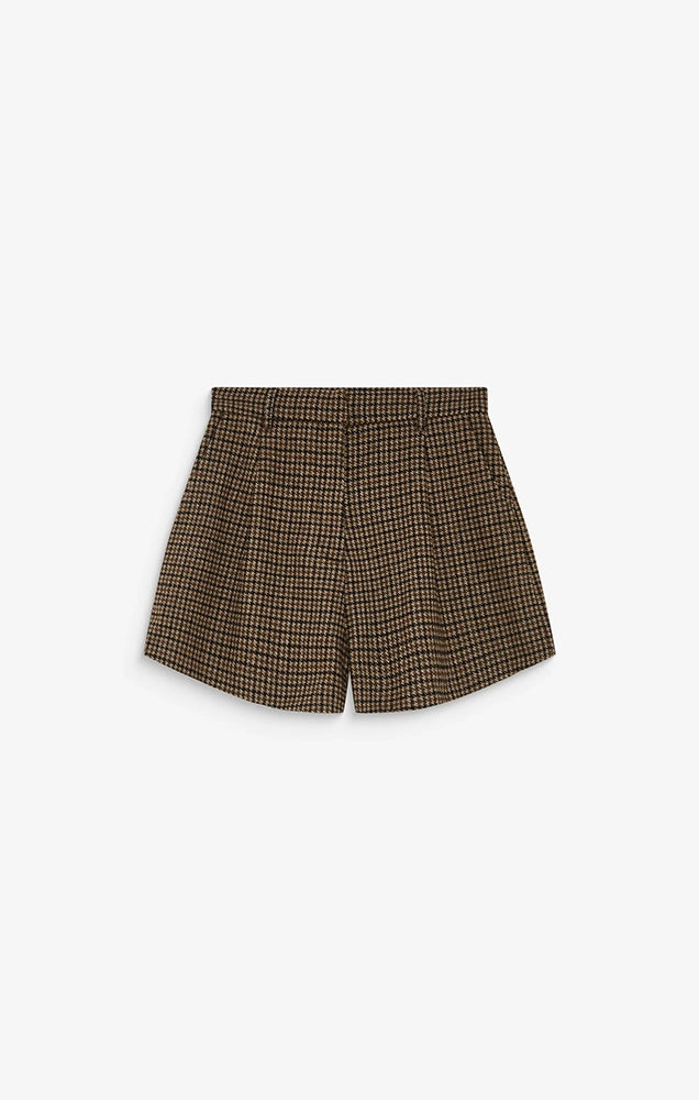 Arsenio Houndstooth Tailored Shorts