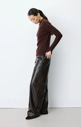 Aloe High-Neck Long-Sleeve Knit Sweater