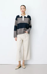 Astre Striped Polo Sweater