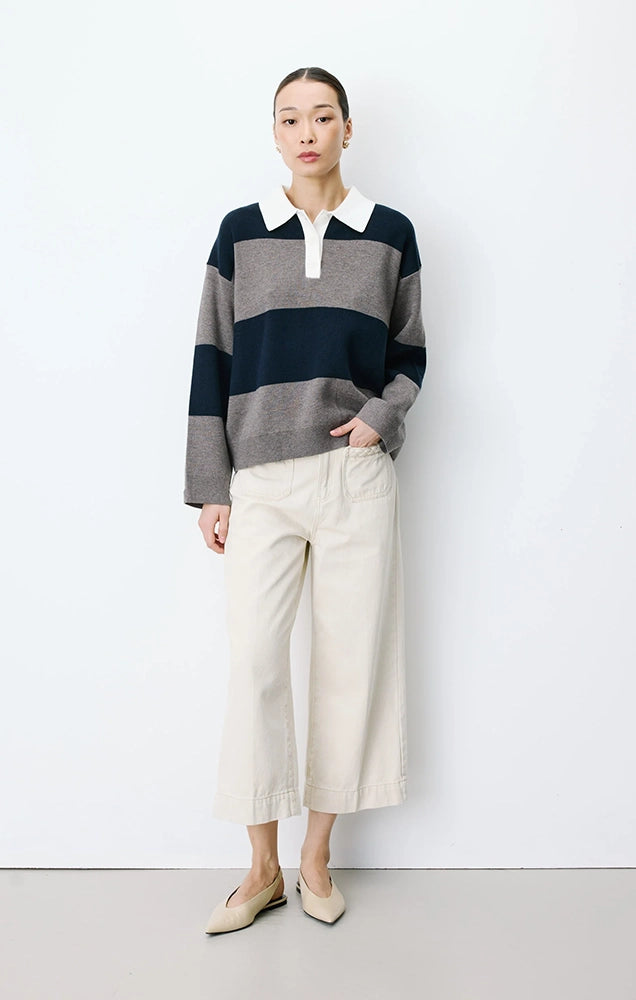 Astre Striped Polo Sweater