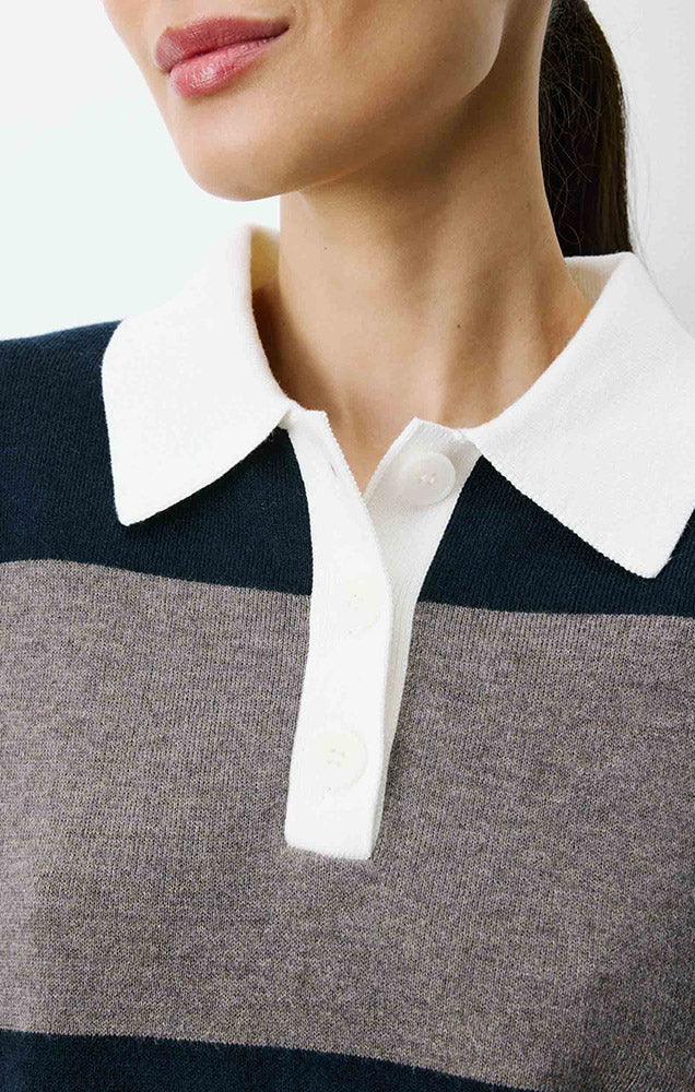 Astre Striped Polo Sweater