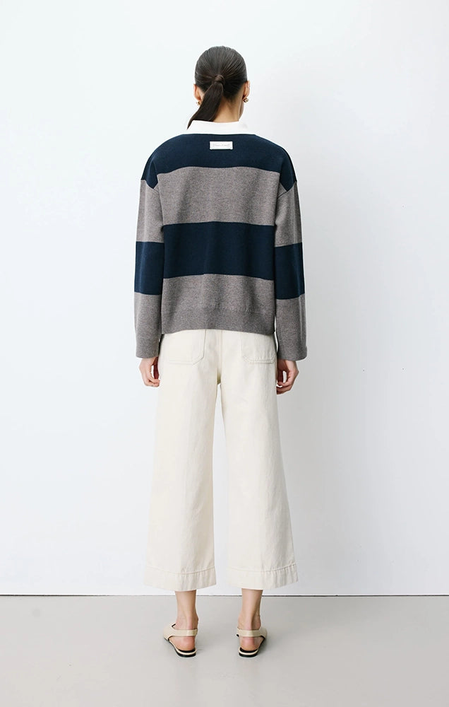 Astre Striped Polo Sweater