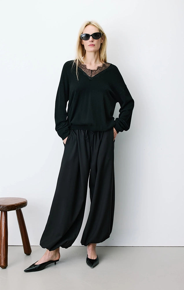 Aniel High-Rise Balloon Pants