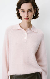 Alevan Textured Knit Polo Sweater