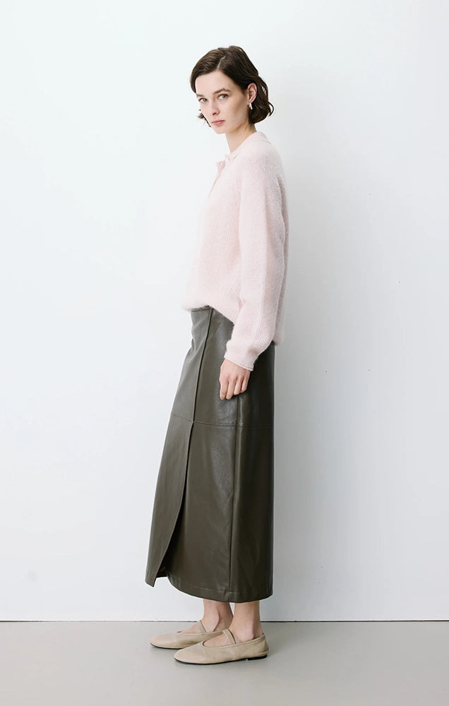 Alevan Textured Knit Polo Sweater