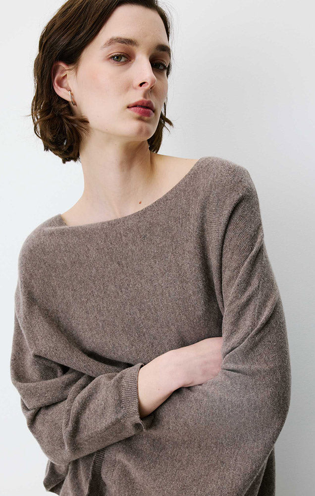 Adela Boatneck Poncho Sweater