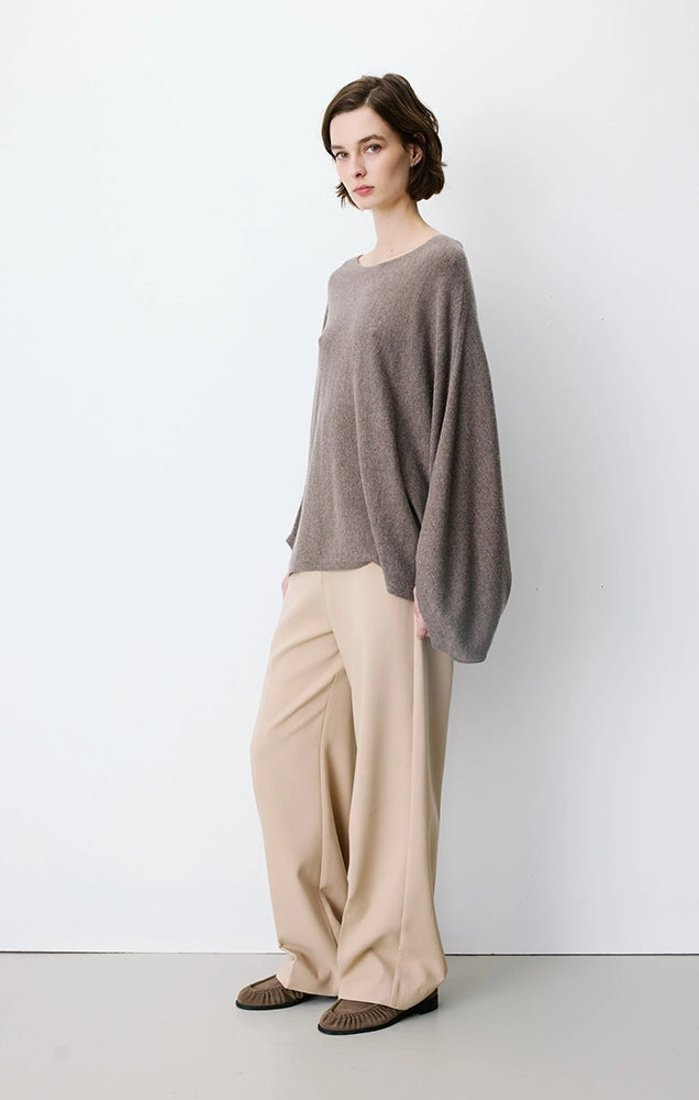 Adela Boatneck Poncho Sweater