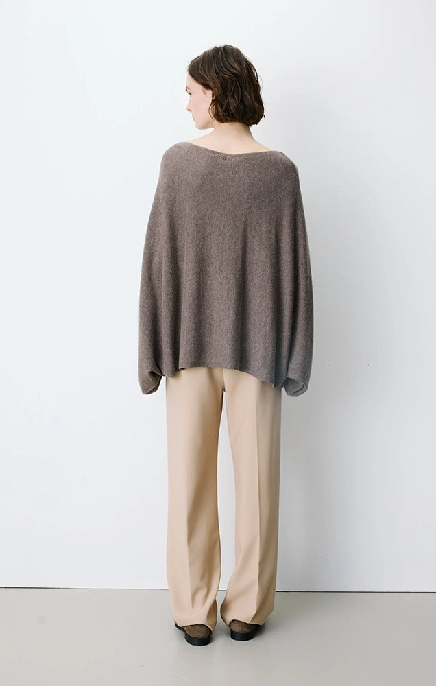 Adela Boatneck Poncho Sweater