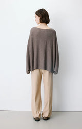 Adela Boatneck Poncho Sweater
