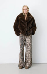 Amy Double Breasted Faux Fur Coat