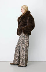 Amy Double Breasted Faux Fur Coat