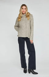 MARNIE PULLOVER SWEATER IN HEATHER PUMICE