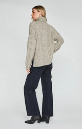 MARNIE PULLOVER SWEATER IN HEATHER PUMICE