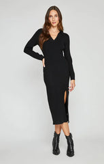 GENTLE FAWN MEADOW DRESS IN BLACK