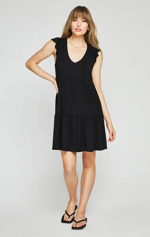 GENTLE FAWN JOAN MINI DRESS IN BLACK
