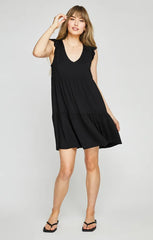 GENTLE FAWN JOAN MINI DRESS IN BLACK