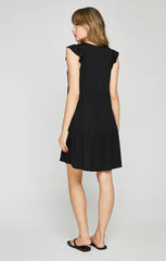 GENTLE FAWN JOAN MINI DRESS IN BLACK