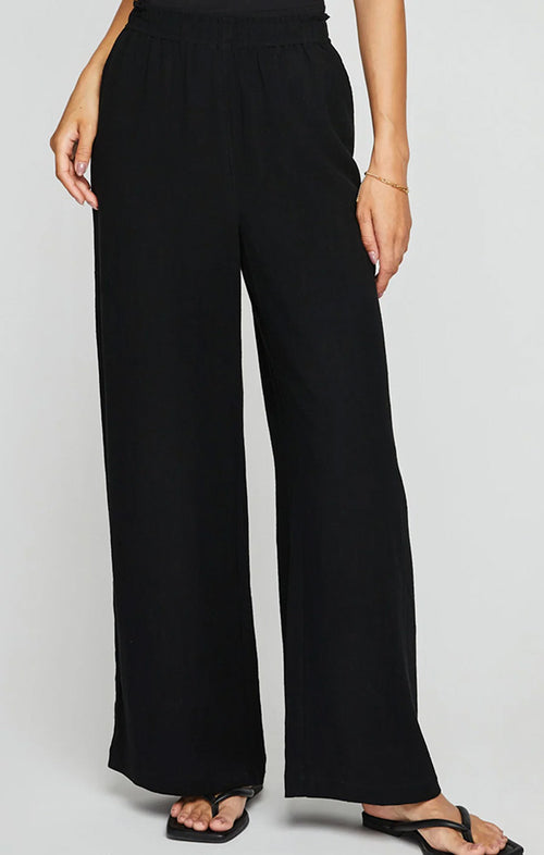 GENTLE FAWN SHANNON LINEN PANT IN BLACK