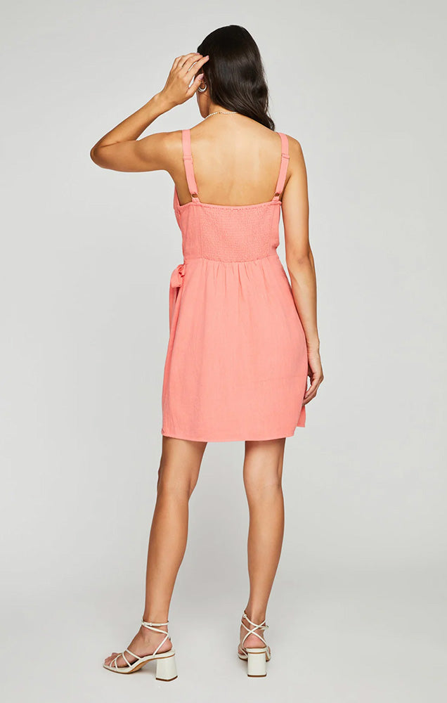 ALICIA MINI DRESS IN CORAL