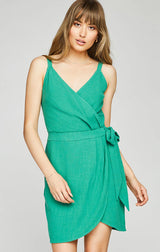 ALICIA MINI DRESS IN IVY