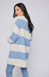 ENID CARDIGAN IN SKY STRIPE