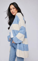 ENID CARDIGAN IN SKY STRIPE