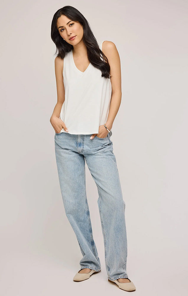GISELE COTTON TANK IN WHITE