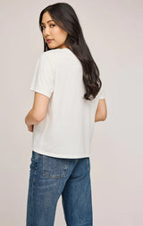 LUCY COTTON T-SHIRT IN WHITE